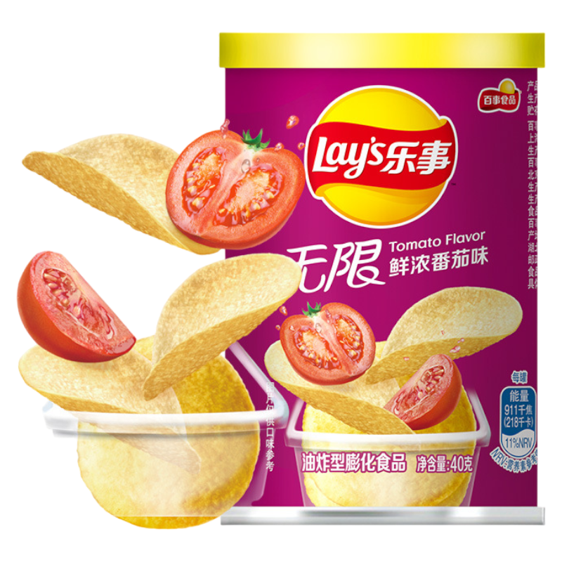 Lays Potato Chips Canned Tomato Flavor "China" 40G