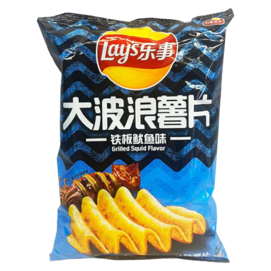 Lay's Wavy Potato Chips Grilled Squid Flavor