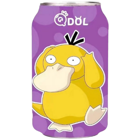 QDOL – Sparkling Water Grape Psyduck Flavor "Chinese Edition" - 330ml