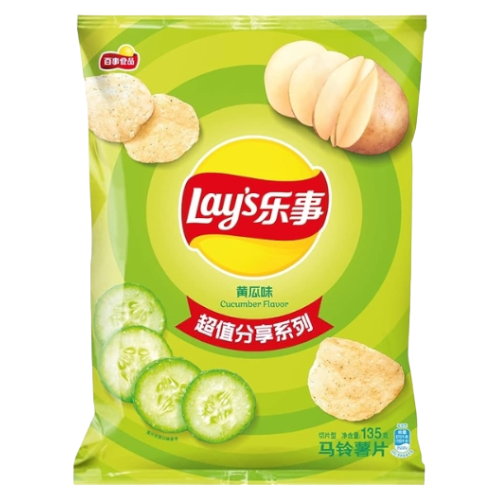 Lay's Potato Chips Cucumber Flavor "China" 135g Large Bag