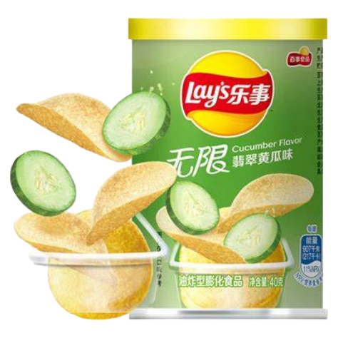 Lays Potato Chips Canned Cucumber Flavor "China" 40G